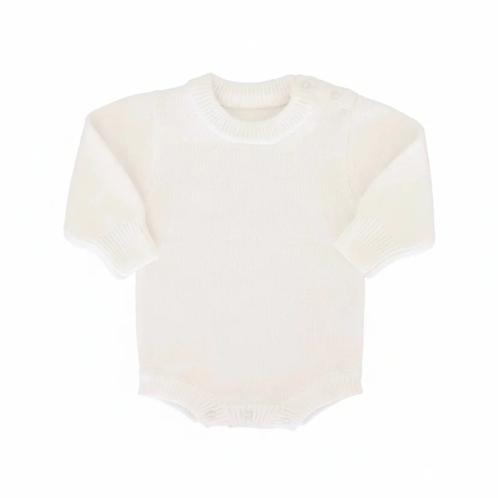 NWT Caden Lane Knit Sweater Bubble Romper Snow